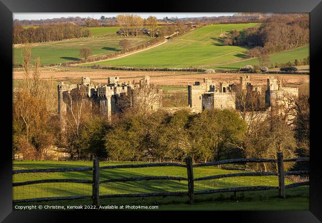 Bodium Castle and Surrounding Countryside Framed Print by Christine Kerioak