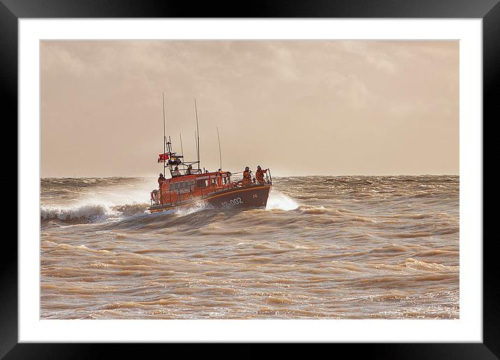 RNLI Hastings Lifeboat Framed Mounted Print by Christine Kerioak