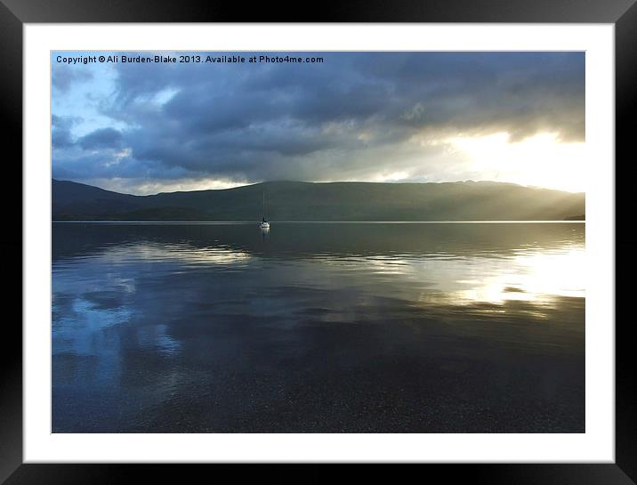 Breaking Dawn Loch Lomond Framed Mounted Print by Ali Burden-Blake