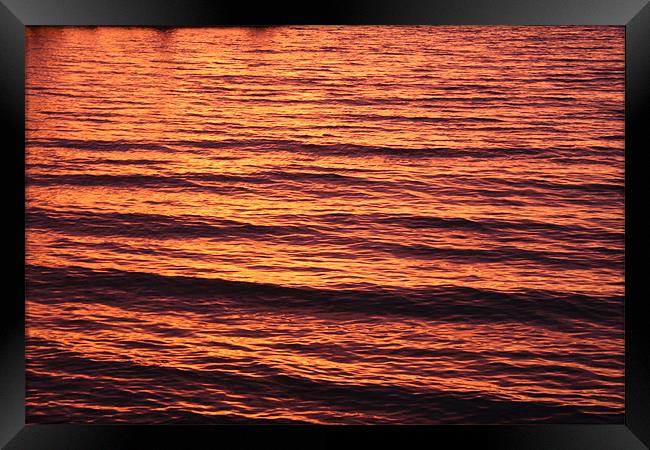 Sunset Waves Framed Print by Hemmo Vattulainen