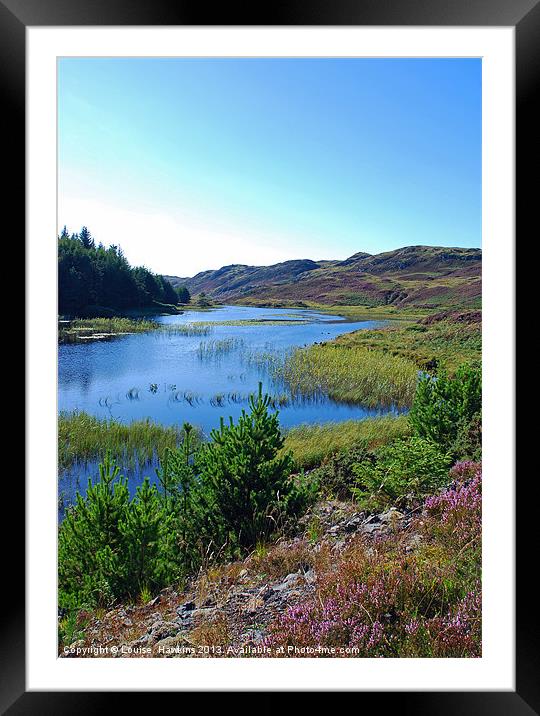 Scottish Summer Loch View Framed Mounted Print by Louise  Hawkins