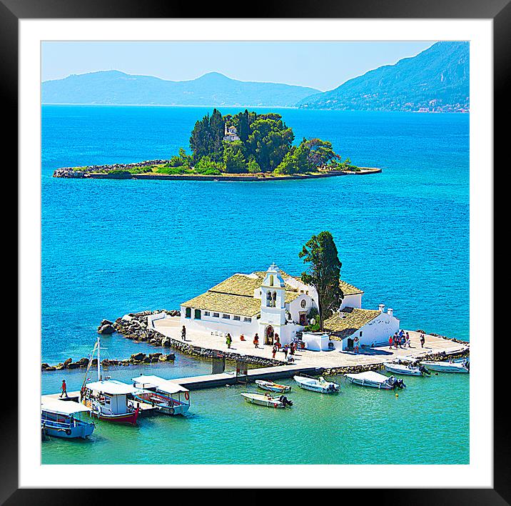 Mouse island on Corfu Framed Mounted Print by Dragomir Nikolov