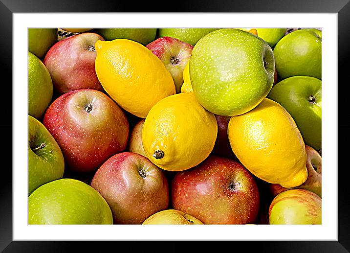 apples and lemons Framed Mounted Print by Dragomir Nikolov