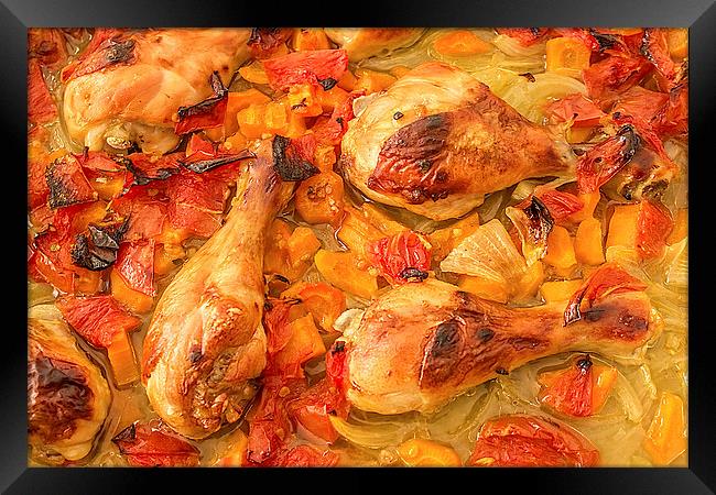 Baked Chicken Drumsticks Framed Print by Dragomir Nikolov