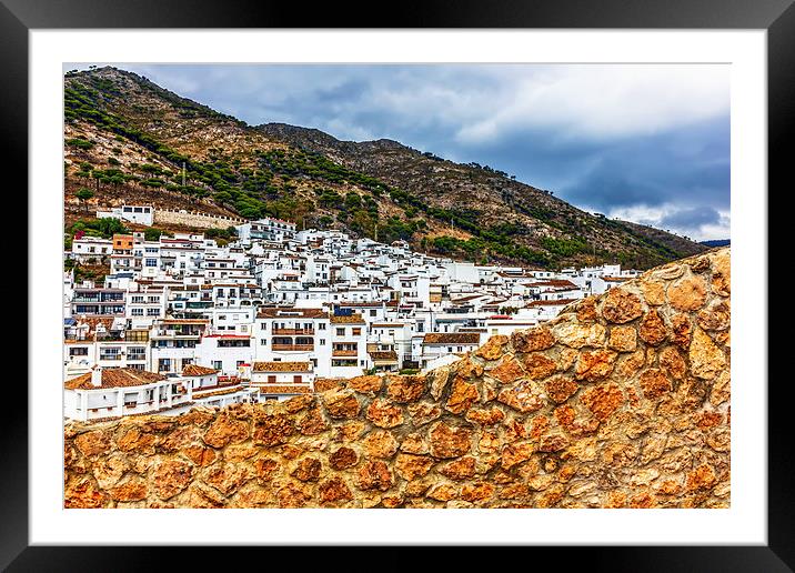 White village Mijas in Malaga, Spain Framed Mounted Print by Dragomir Nikolov