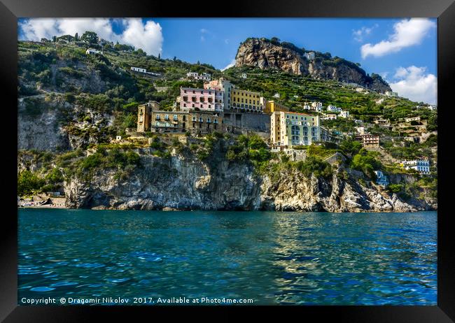Views of the Amalfi Coast, Positano, Ravello, Maiori, Amalfi. re Framed Print by Dragomir Nikolov