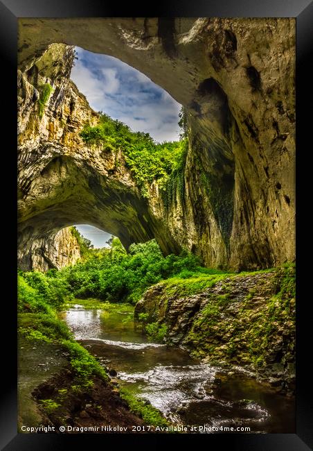 Devetashka cave situated in north Bulgaria Framed Print by Dragomir Nikolov