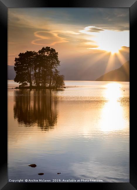 Love over Spry Island Framed Print by Archie Mclaren