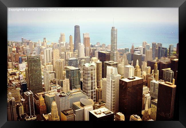 Chicago Up High Framed Print by Gabriela Olteanu