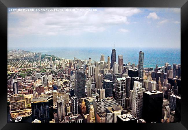 Chicago City Framed Print by Gabriela Olteanu