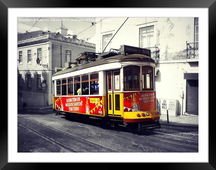 Tram no. 28 Framed Mounted Print by Gabriela Olteanu