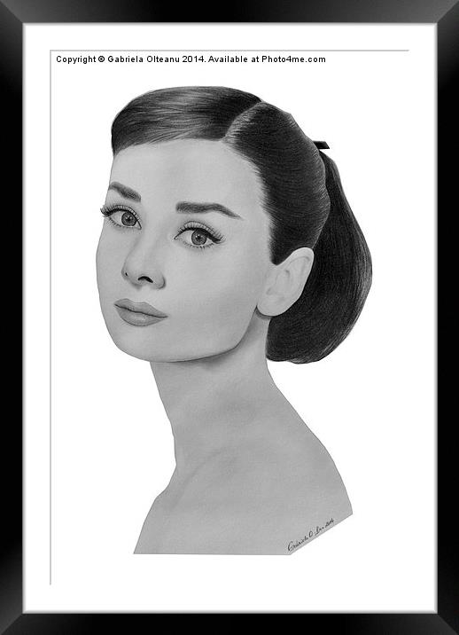  Audrey Hepburn Framed Mounted Print by Gabriela Olteanu