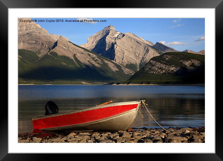 Evening at Spray Lakes Framed Mounted Print by John Cuyler