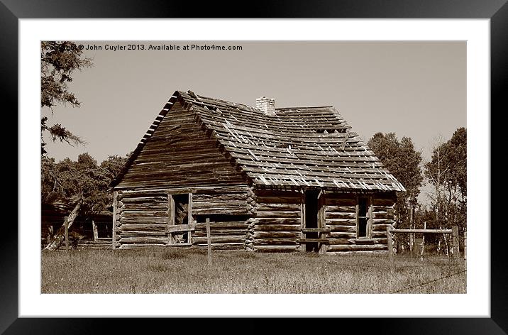 Little House on the Prairie Framed Mounted Print by John Cuyler