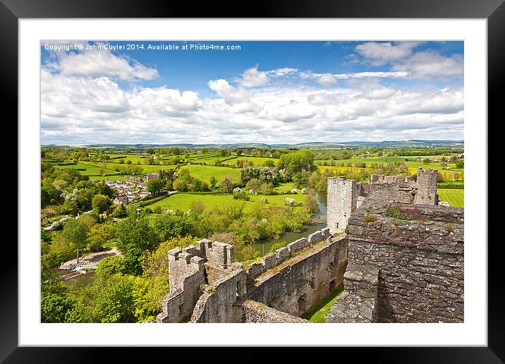 View From Mortimers Tower Framed Mounted Print by John Cuyler