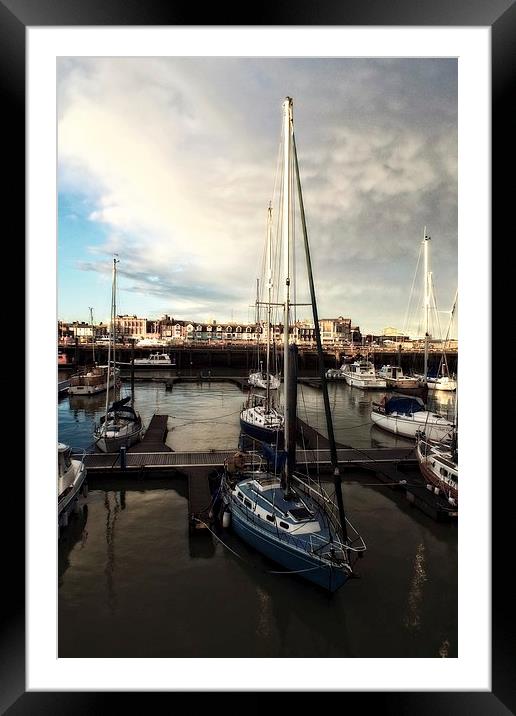 lowestoft harbour Framed Mounted Print by chrissy woodhouse