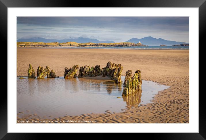 Wreck of the Athena Anglesey Framed Mounted Print by Andy McGarry