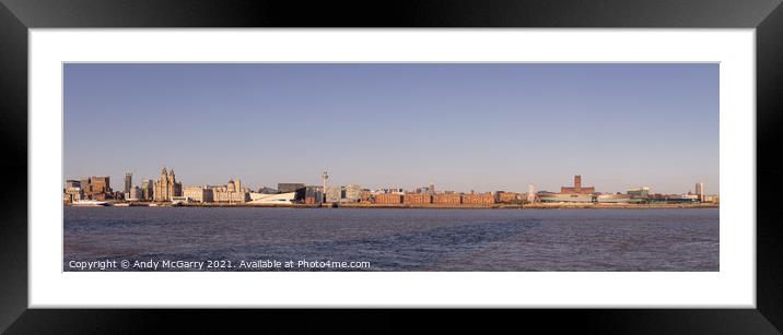 Liverpool Waterfront Panorama Framed Mounted Print by Andy McGarry