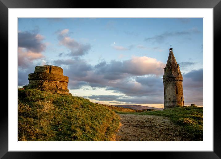 Hartshead Pike, Autumn Sunlight Framed Mounted Print by Andy McGarry
