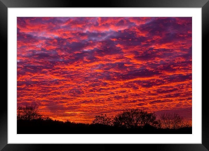 Dramatic Autumn Sunset Framed Mounted Print by Andy McGarry