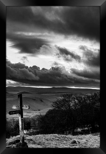 Signpost in the Peak District Framed Print by Andy McGarry
