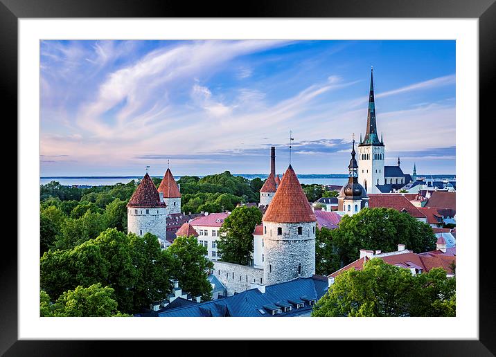  Tallinn Old Town, Estonia Framed Mounted Print by Andy McGarry