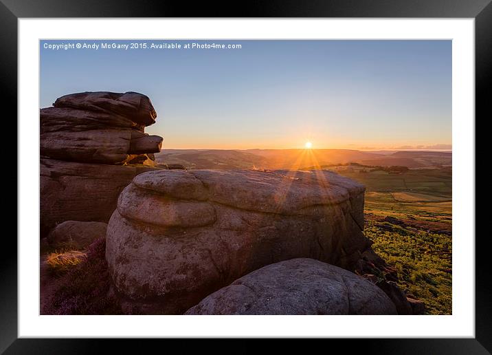  Peak District Sunset Framed Mounted Print by Andy McGarry