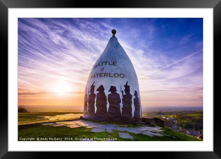 White Nancy Sunset Framed Mounted Print by Andy McGarry