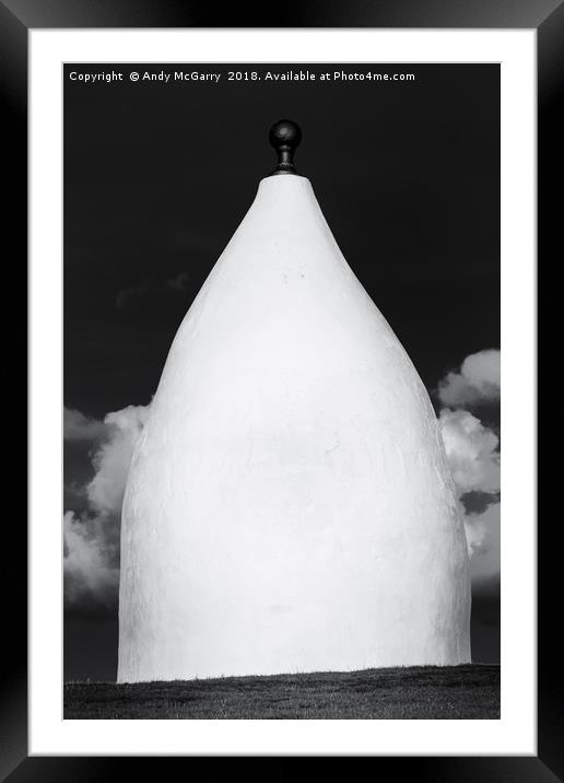 White Nancy in Black and White Framed Mounted Print by Andy McGarry