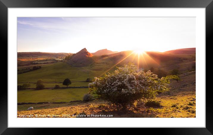 Chrome Hill Sunset Framed Mounted Print by Andy McGarry