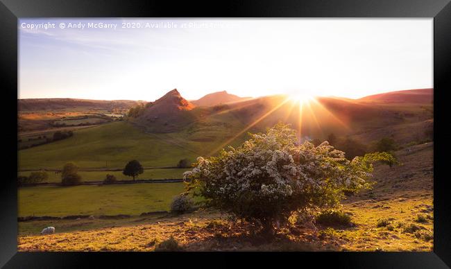 Chrome Hill Sunset Framed Print by Andy McGarry