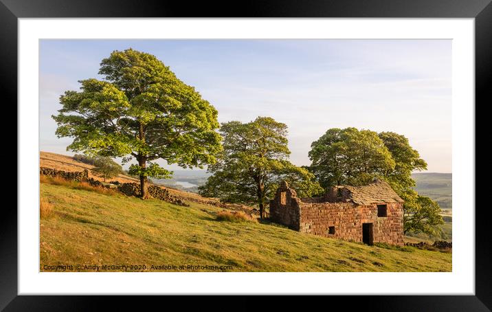 Roaches End Barn Framed Mounted Print by Andy McGarry