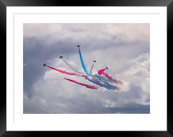 red arrows over carrickfergus Framed Mounted Print by william sharpe