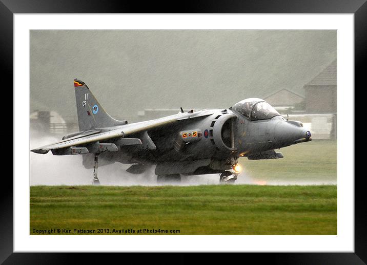 All Weather fighter Framed Mounted Print by Ken Patterson