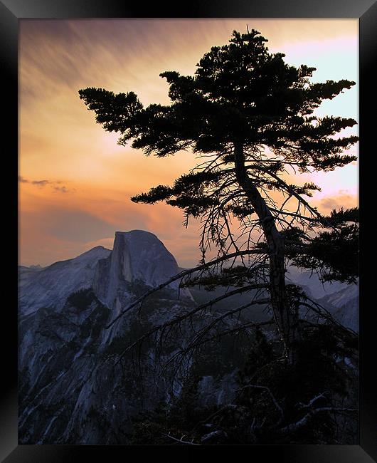 Yosemite Sunset Framed Print by Ken Patterson