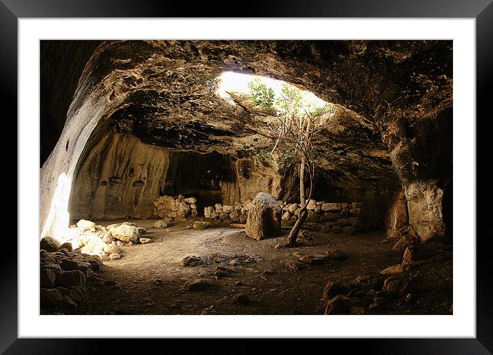 cave in Israel Framed Mounted Print by Alena Rubtsova