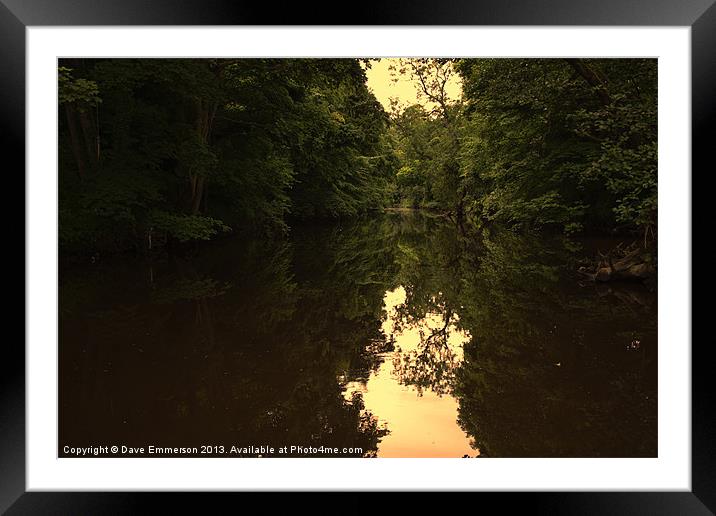 River Wansbeck Framed Mounted Print by Dave Emmerson