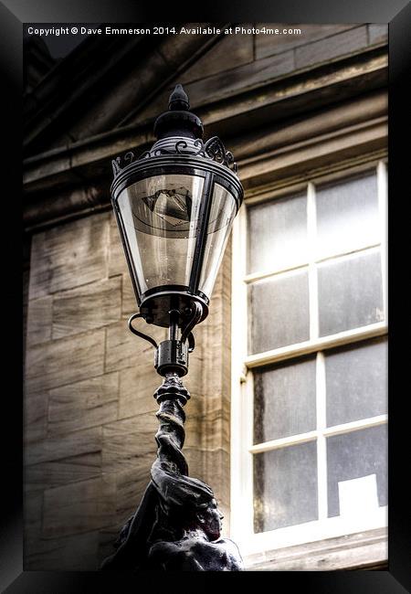 Street Lamp Framed Print by Dave Emmerson