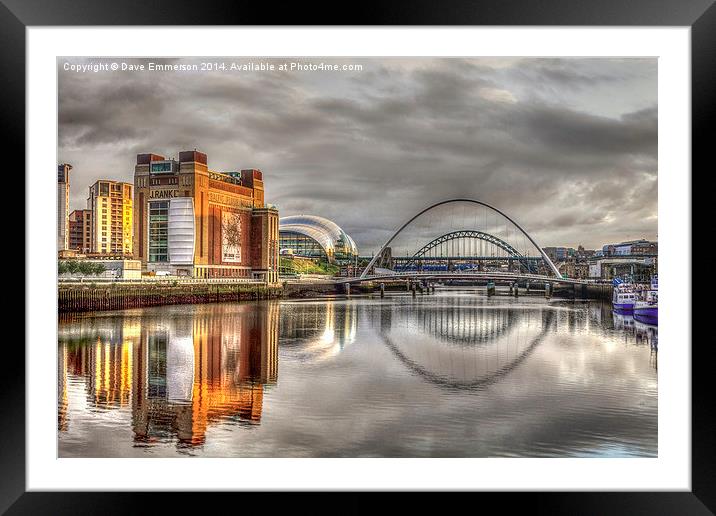 The River Tyne Framed Mounted Print by Dave Emmerson