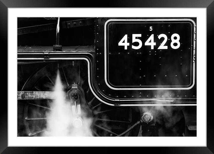 steam train 45428 on nymr Framed Mounted Print by Martin Tyson