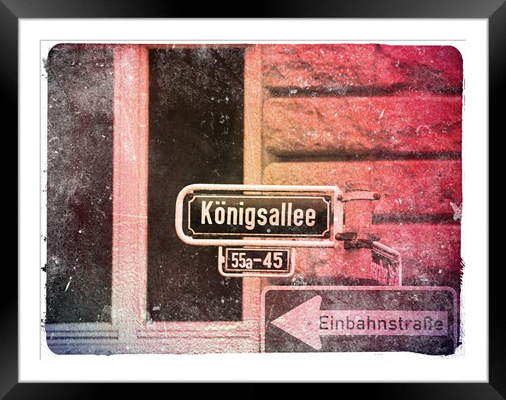 Konigsalle, Dusseldorf Framed Mounted Print by Kevin Peach