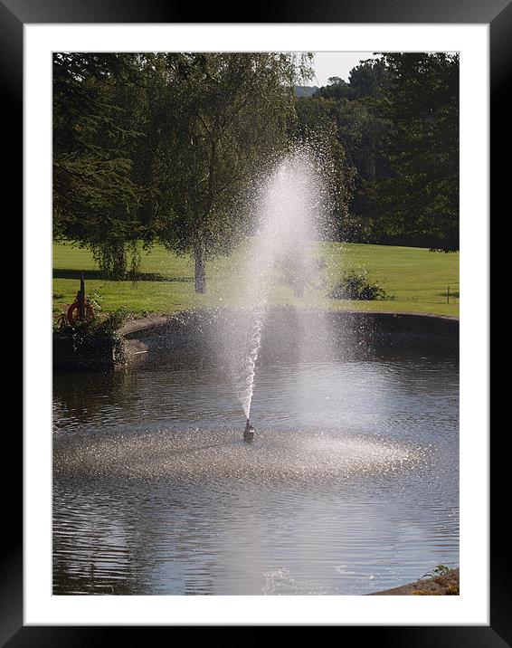 Fountain in Flow Framed Mounted Print by Kevin Peach