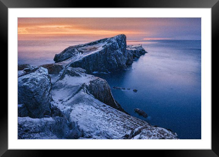 Majestic Snowy Sunset on the Isle of Skye Framed Mounted Print by Daniel Rose