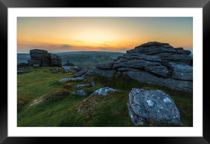 Majestic Dartmoor Sunset Framed Mounted Print by Daniel Rose