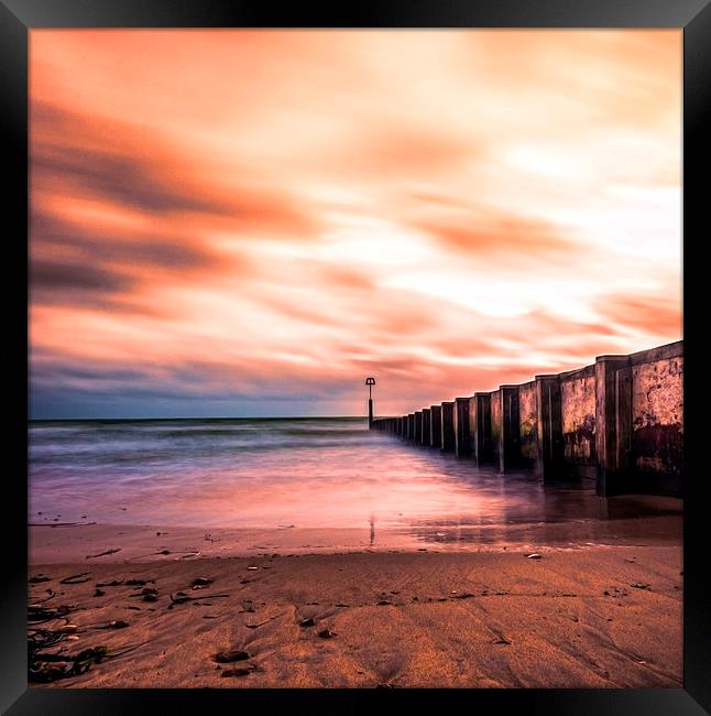 Tranquil Sunset at Bournemouth Beach Framed Print by Daniel Rose