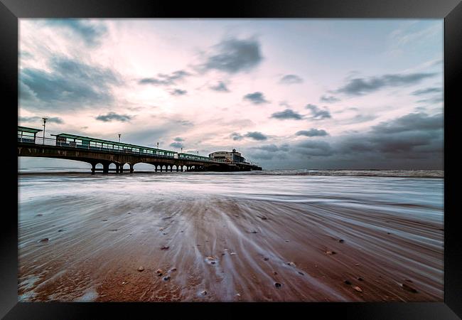 Tranquil Sunrise over Bournemouth Pier Framed Print by Daniel Rose