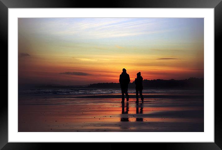 Tranquil Sunset Reflections Framed Mounted Print by Daniel Rose