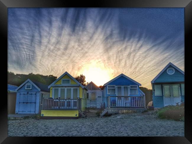 A Tranquil Dusk at Mudeford Beach Framed Print by Daniel Rose