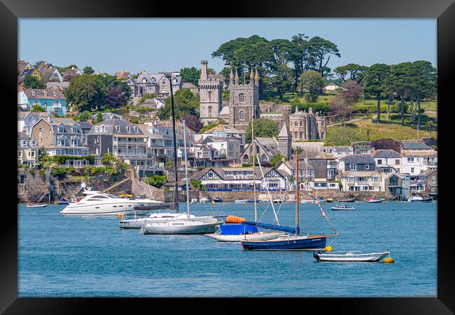 Fowey Waterfront - Cornwall, UK. Framed Print by Malcolm McHugh