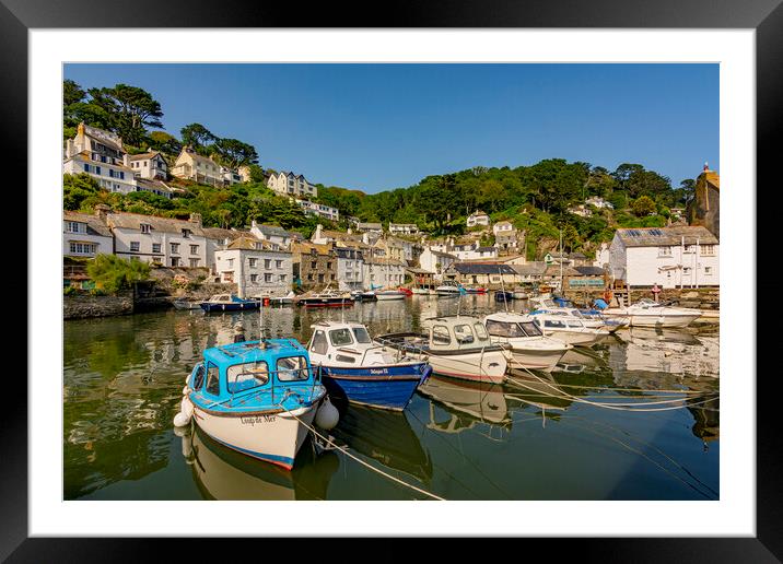 Polperro Reflections Framed Mounted Print by Malcolm McHugh